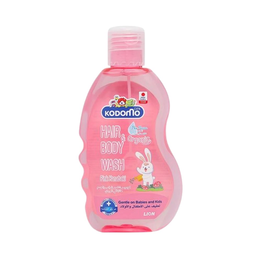 Kodomo Hair Body Wash Pink Hanabaki - 200ml | كودومو غسول للشعر والجسم - 200 مل