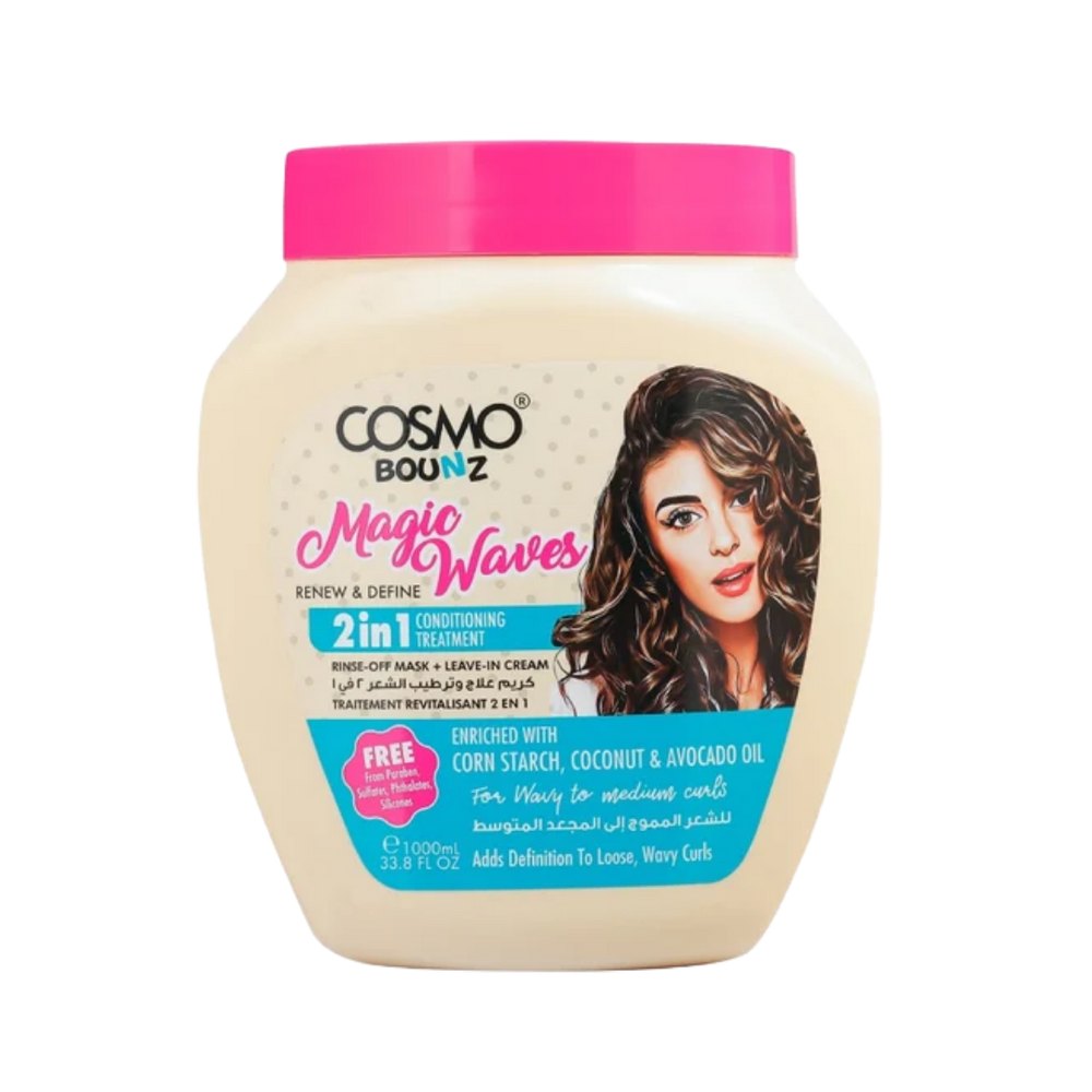 COSMO HAIR TREATMENT MAGIC WAVES - 1000ml | كوزمو كريم علاجي للشعر ماجيك ويفز - 1000 مل