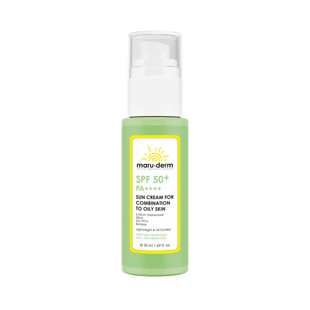 maru.derm SPF 50+ Sun Cream for Combination to Oily Skin - 50ml | مارو.ديرم كريم واقي شمس SPF 50+ للبشرة المختلطة إلى الدهنية - 50مل