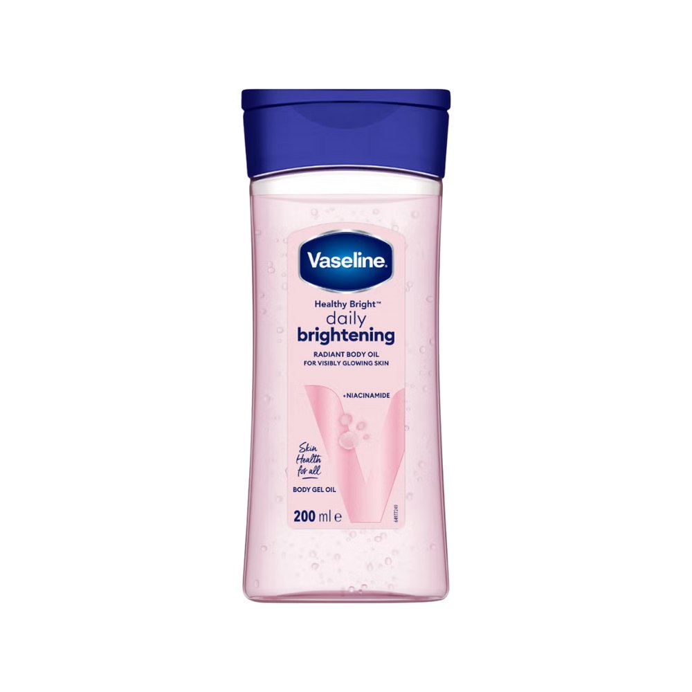 Vaseline Healthy Bright Daily Brightening Body Oil - 200ml | فازلين زيت مرطب للجسم هيلثي برايت - 200مل