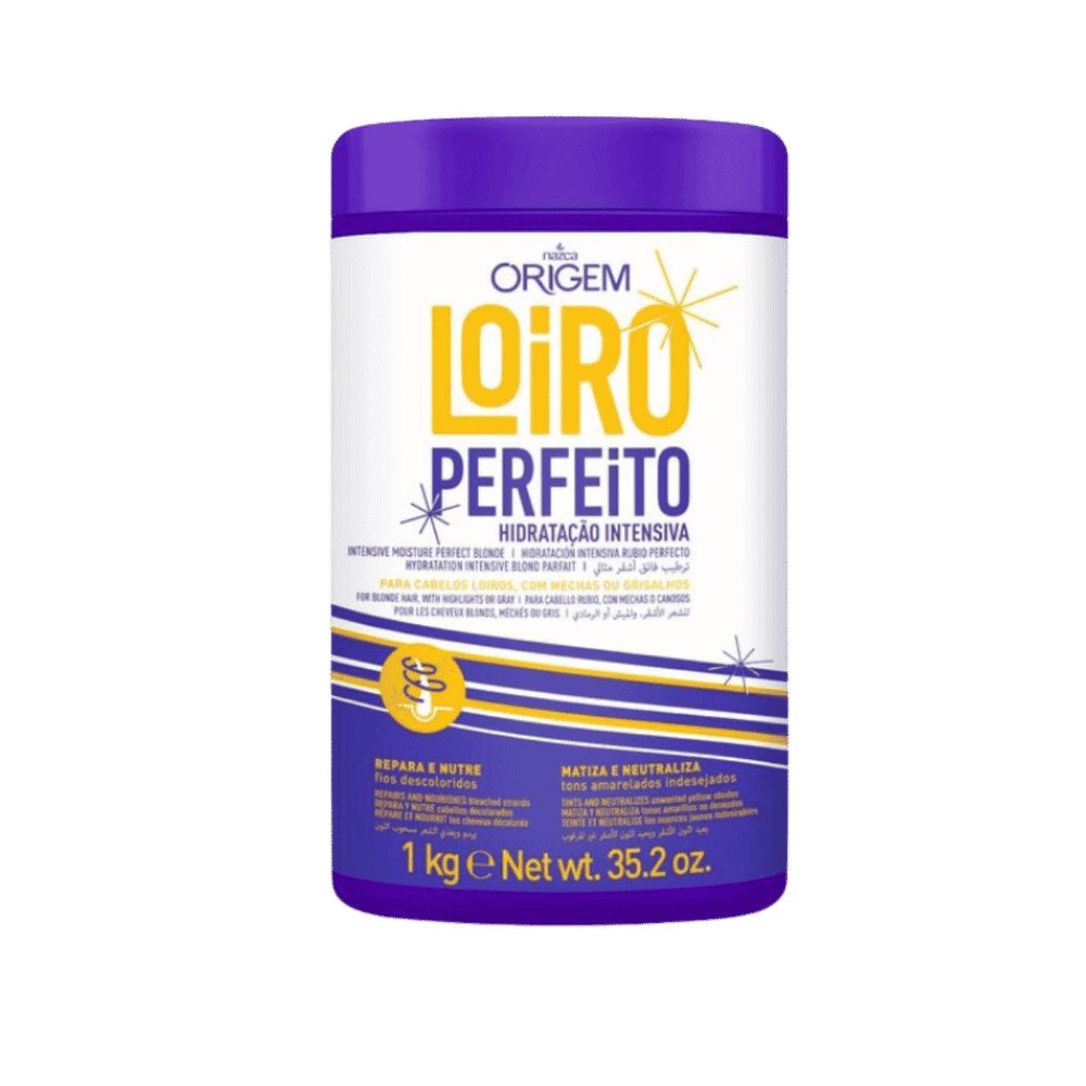 nazca Origem Loiro Perfeito Hidratacao Intensiva - 1 Kg | نازكا ماسك ترطيب مكثف للشعر الأشقر و المصبوغ - 1 كغ