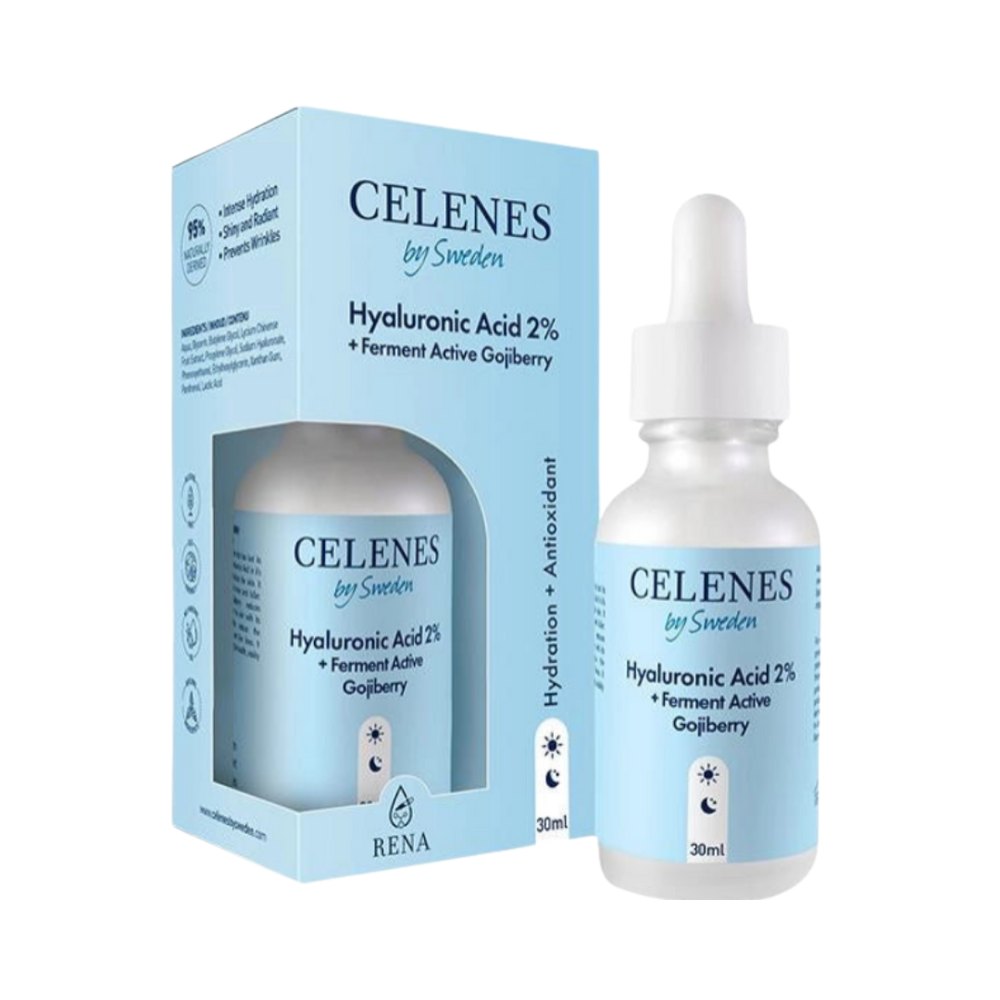 Celenes by Sweden Hyaluronic Acid 2% + Ferment Active Gojiberry - 30ml | سيلينس سيروم مرطب مع هيالورونيك أسيد - 30 مل