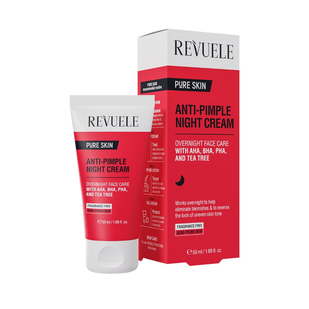 Revuele Anti-Pimple Night Cream - 50ml | ريفويل كريم ليلي لعلاج حب الشباب - 50 مل