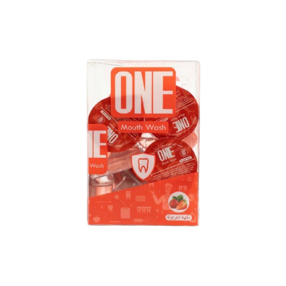 ONE Mouth Wash Strawberry 20 Capsules - 15ml | وان غسول فم بنكهة الفراولة - 15مل