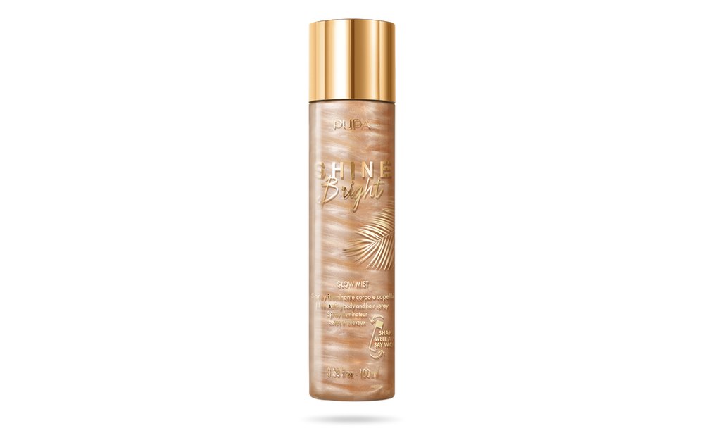 Pupa Shine Bright Glow Mist Illuminating Body & Hair Spray - 100ml | بوبا ميست مضيئ للشعر و الجسم - 10 مل