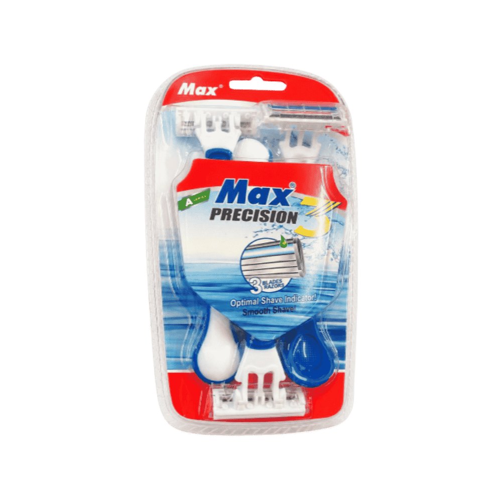Max Precision 3 Blades Razors Optimal Shave Indicator | ماكس 3 شفرات حلاقة