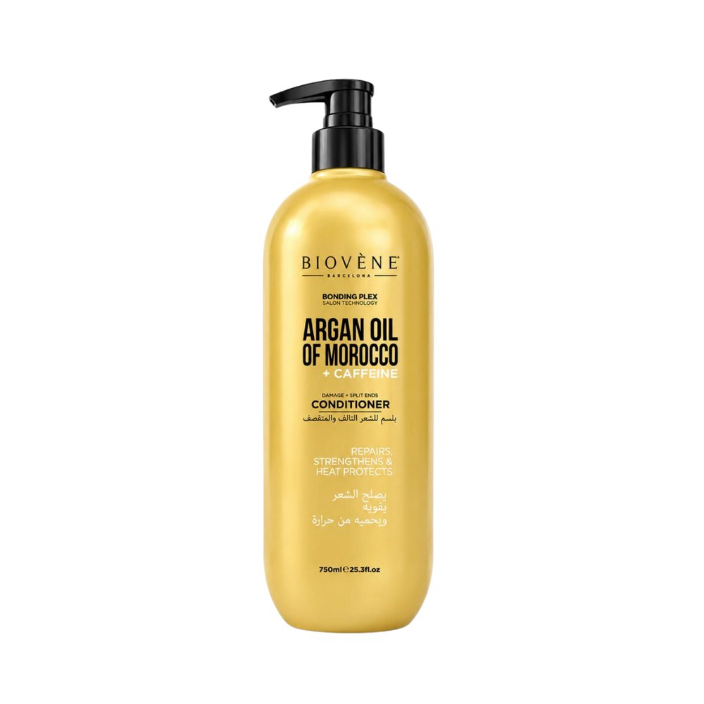 BIOVENE Argan Oil Of Morocco + Caffeine Conditioner - 750ml | بيوفين بلسم زيت الأركان للشعر التالف والمتقصف - 750 مل