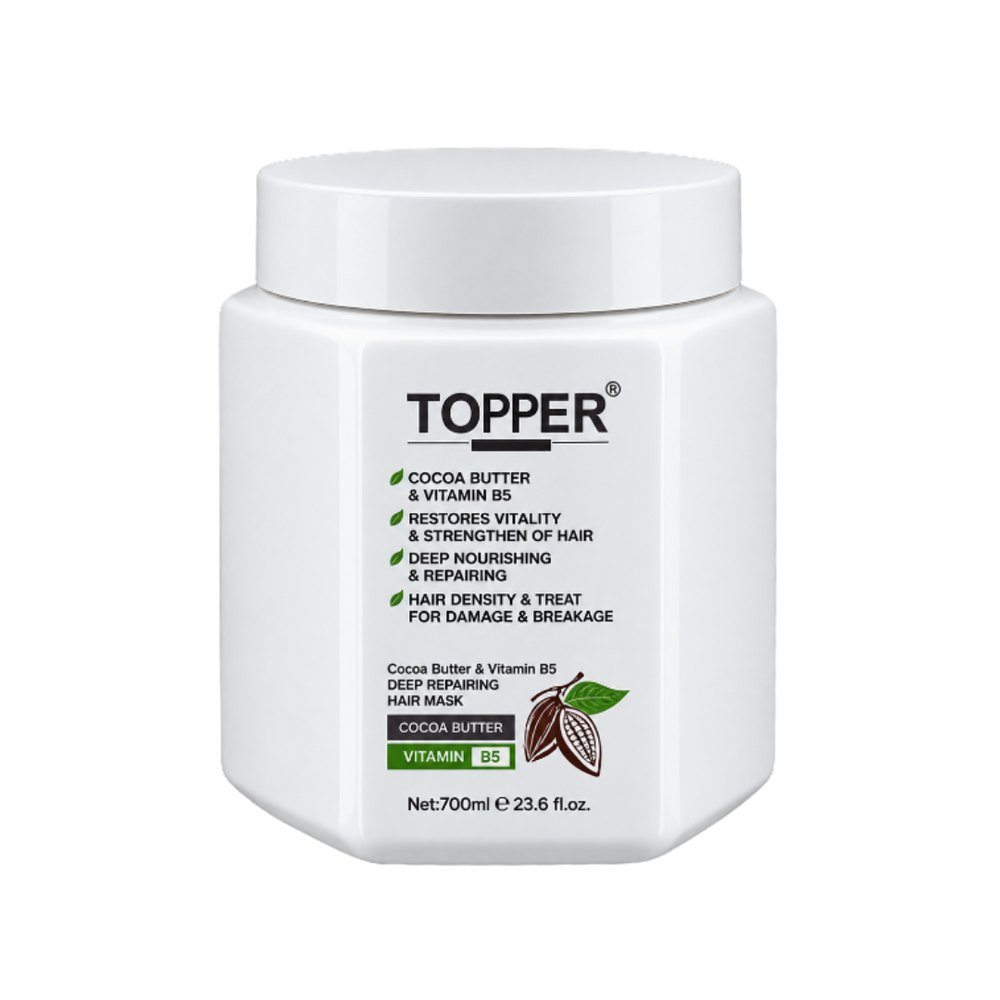 TOPPER PROFESSIONAL Cocoa Butter & Vitamin B5 Hair Mask - 700ml | توبر ماسك للشعر بزبدة الكاكاو و فيتامين ب5 - 700مل