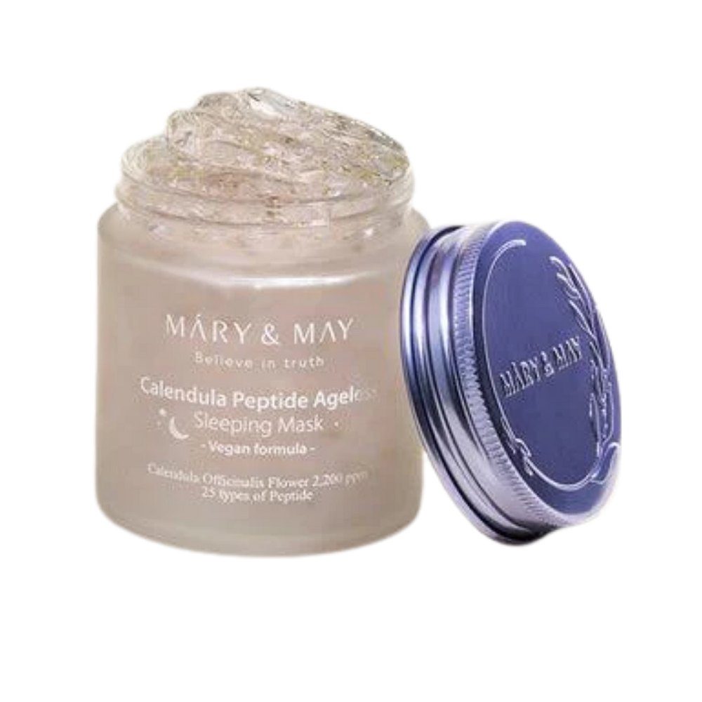 Mary&May Calendula Peptide Ageless Sleeping Mask - 110g | ماري اند ماي ماسك للوجه ليلي كالينديولا بيبتايد - 110 غ