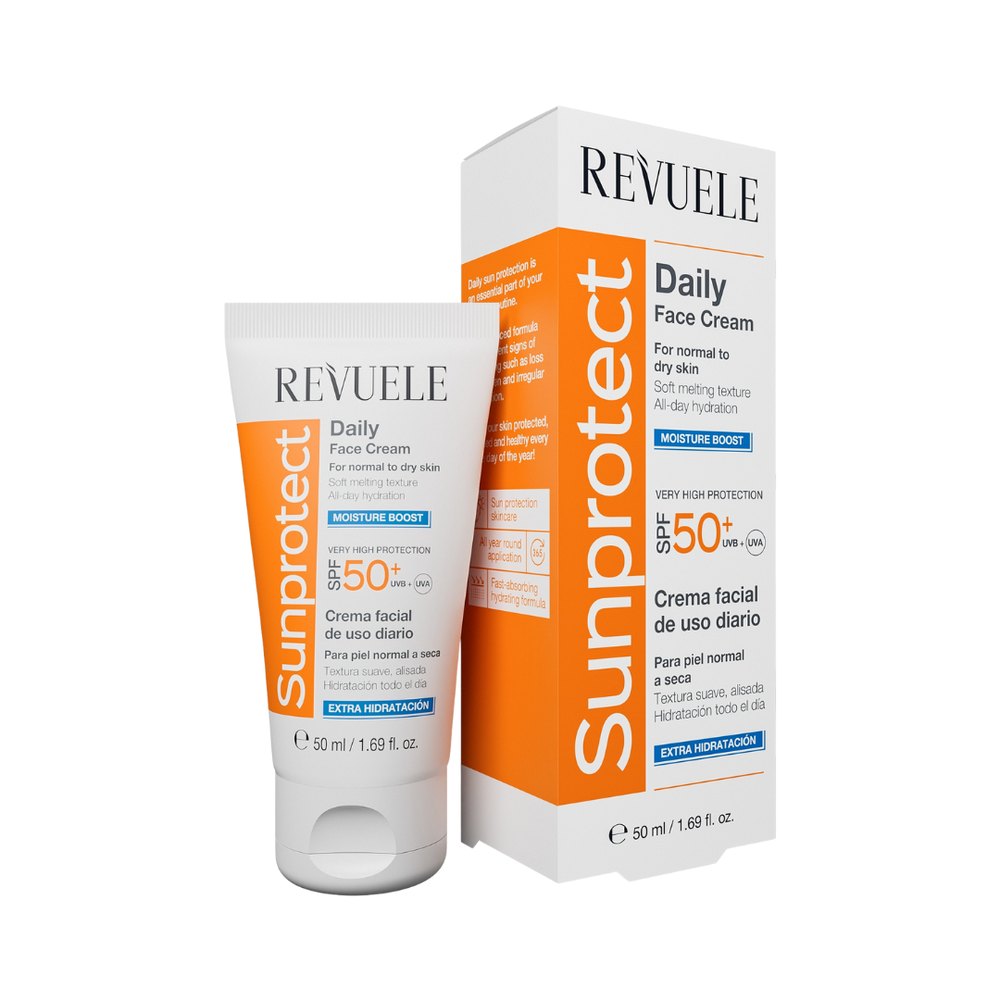 Revuele Sunprotect Moisture Boost Face Cream SPF 50+ - 50ml | ريفويل واقي شمس للبشرة الجافة - 50 مل