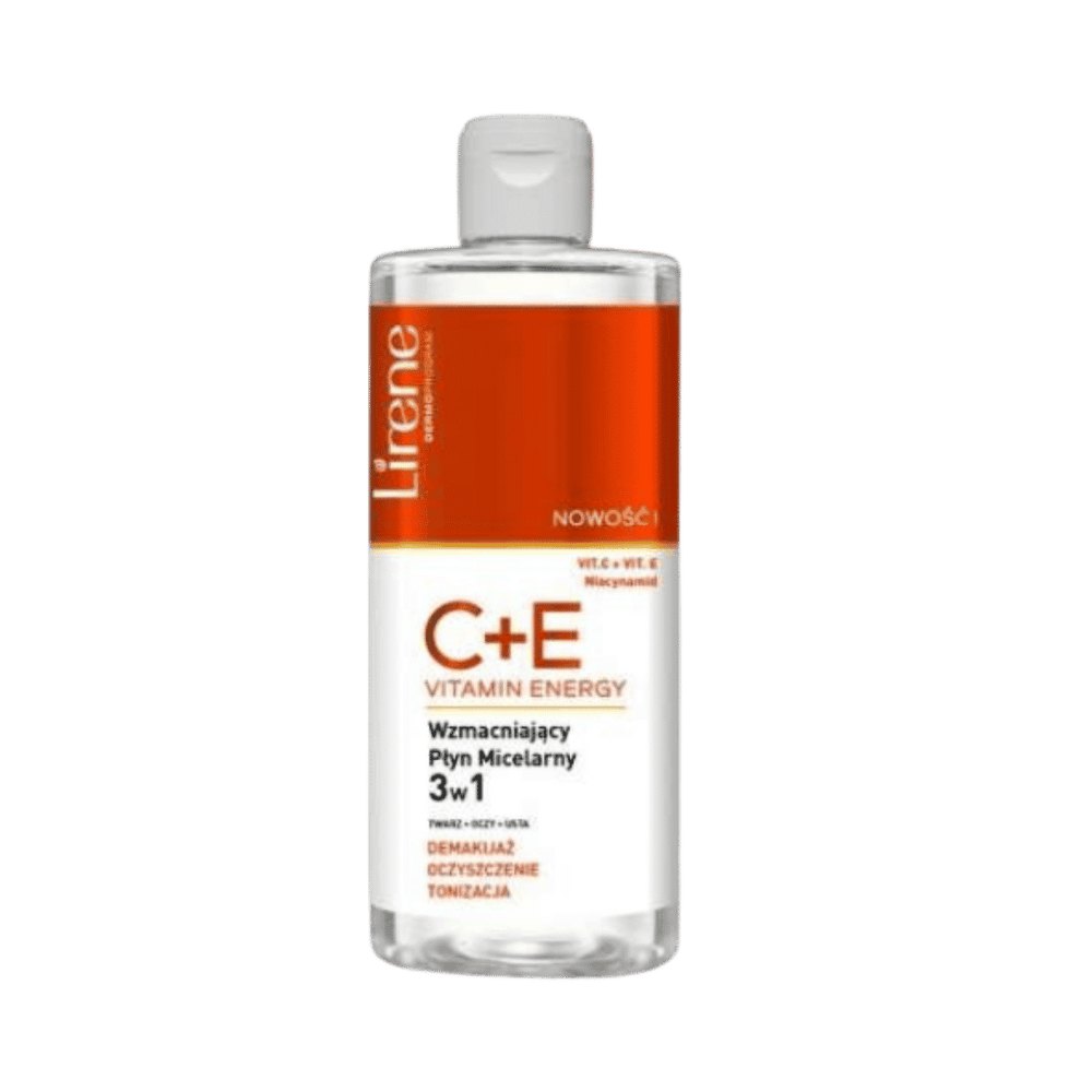 Lirene C+E Vitamin Energy Strengthening Micellar Water 3 in1 - 400ml | ليرين ماء ميسيلير بفيتامينات سي و اي - 400 مل