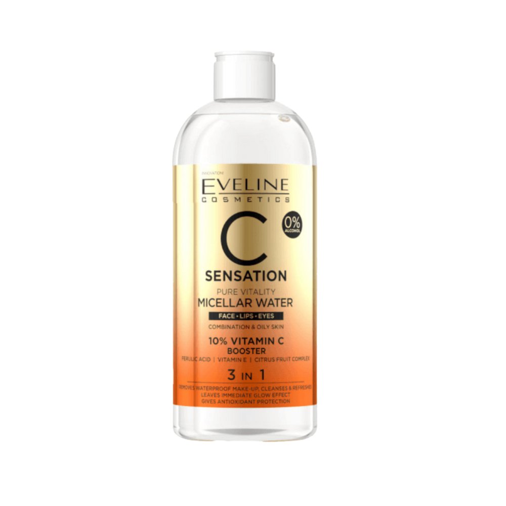 Eveline C Sensation Pure Vitality 3 In 1 Micellar Water - 400ml | ايفلين 3 في 1 ماء ميسيلار - 400 مل