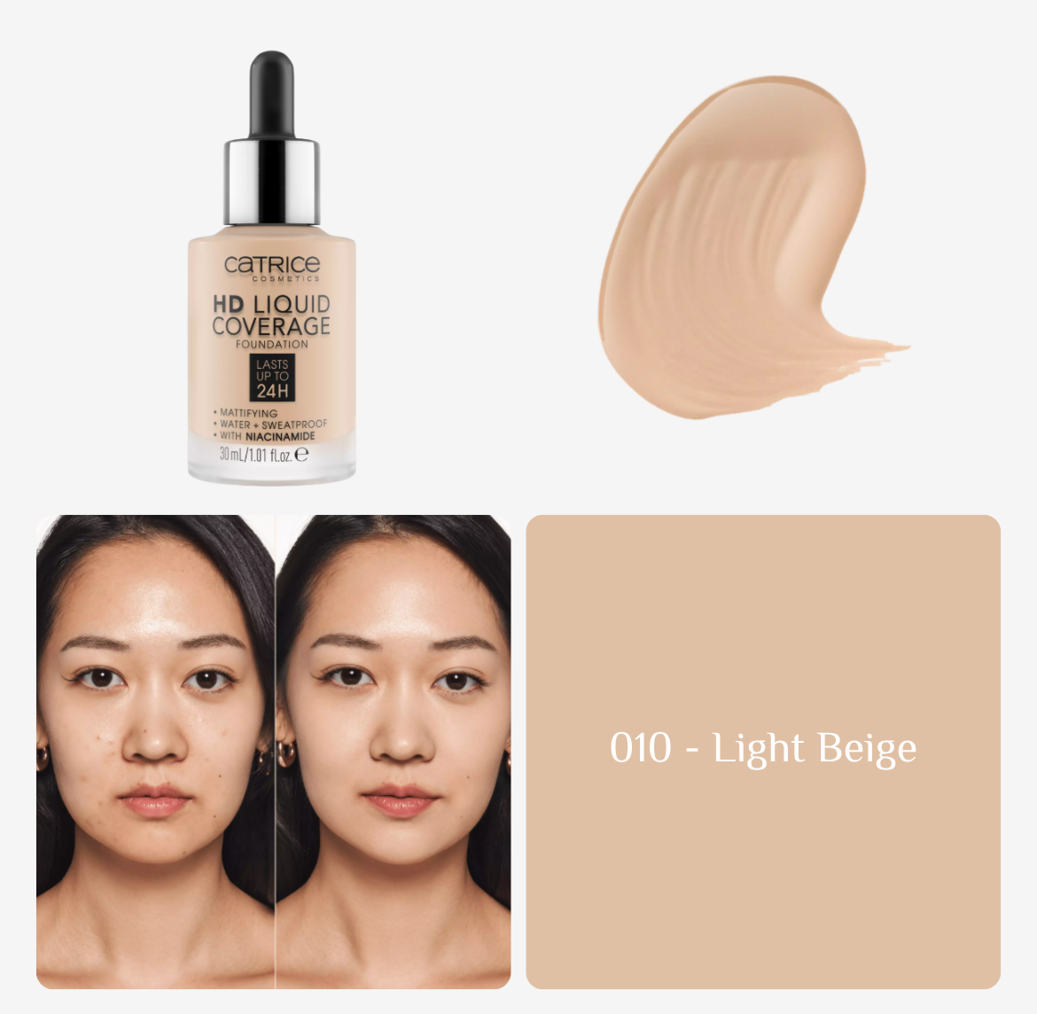 Catrice Hd Liquid Coverage Foundation | كاتريس كريم أساس بتغطية عالية