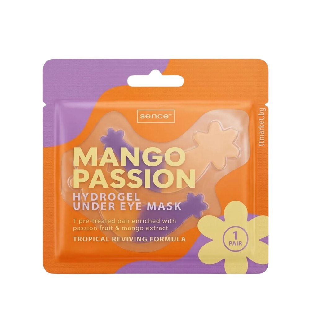 Sence Mango Passion Hydrogel Under Eye Mask - 6ml | سينس بيوتي ماسك هيدروجيل تحت العي بخلاصة المانجو والباشن فروت - 6 مل