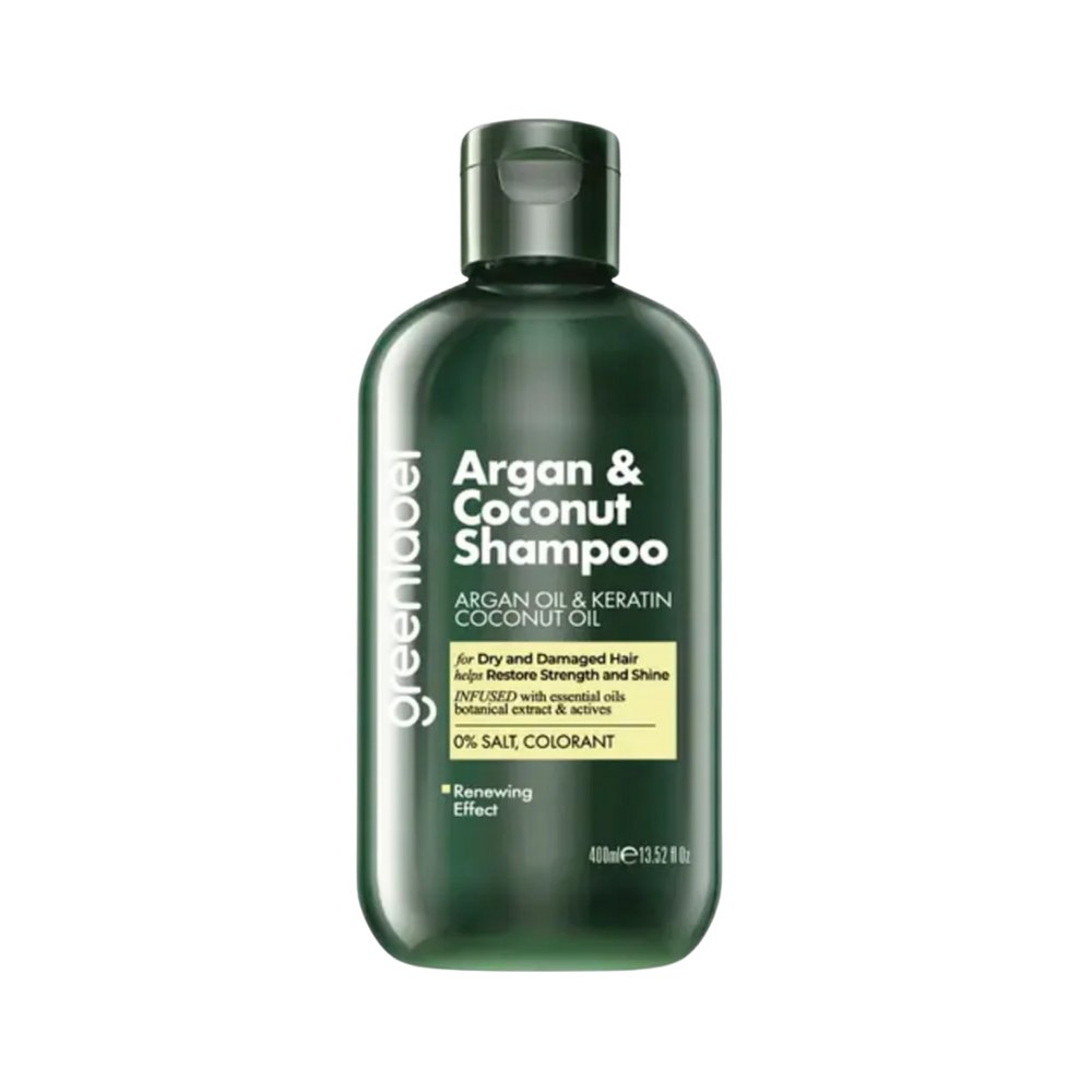 GREEN LABEL Argan & Coconut Shampoo - 400ml | غرين ليبل شامبو أرغان وجوز الهند - 400مل