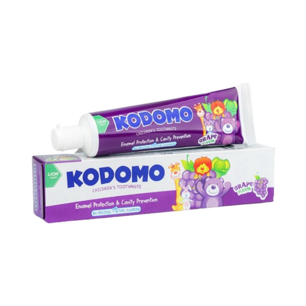 Kodomo Lion Grape Flavoured Toothpaste - 45 gm |كودومو معجون أسنان للاطفال بنكهة العنب – 45 غرام