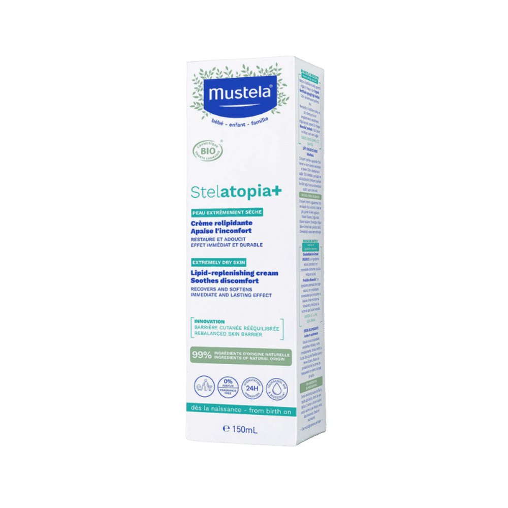 Mustela Stelatopia+ Lipid Replenishing Cream - 150ml | موستيلا كريم معوض للدهون و مقاوم للحكة - 150 مل