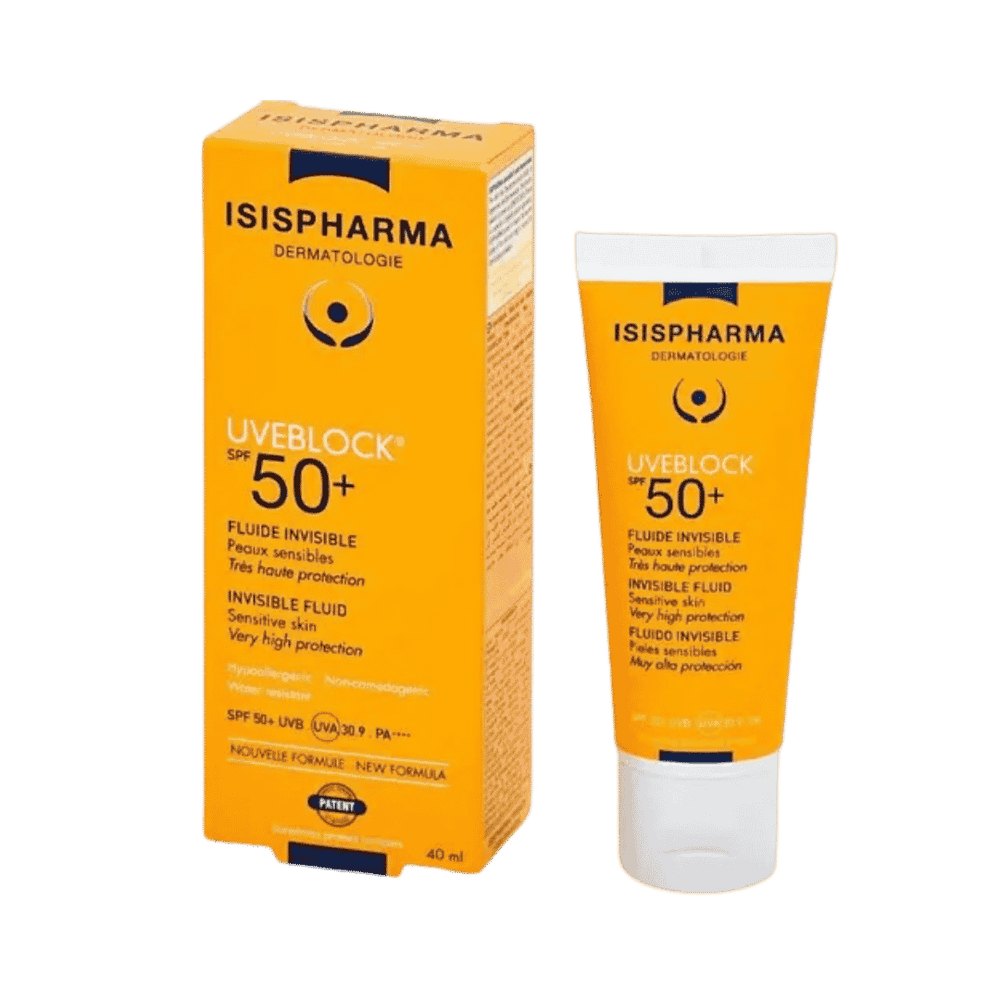 Isis Uveblock Invisible Fluid Spf 50 - 40ml | ايزيس فارما واقي شمس يوفي بلوك SPF 50+ سائل - 40مل