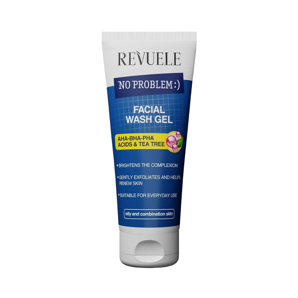 Revuele AHA-BHA-PHA Facial Wash Gel Acids & Tea Tree - 200ml | ريفويل غسول جل للوجه بالأحماض و شجرة الشاي - 200 مل