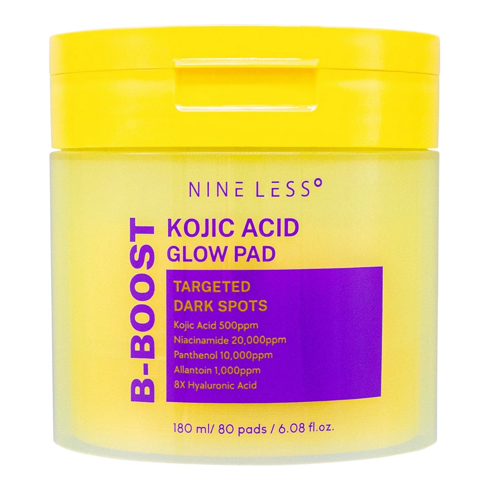 NINE LESS B-Boost Kojic Acid Glow Pad – 80pcs | ناين ليس اقراص الوجه كوجيك اسيد - 80 قرص