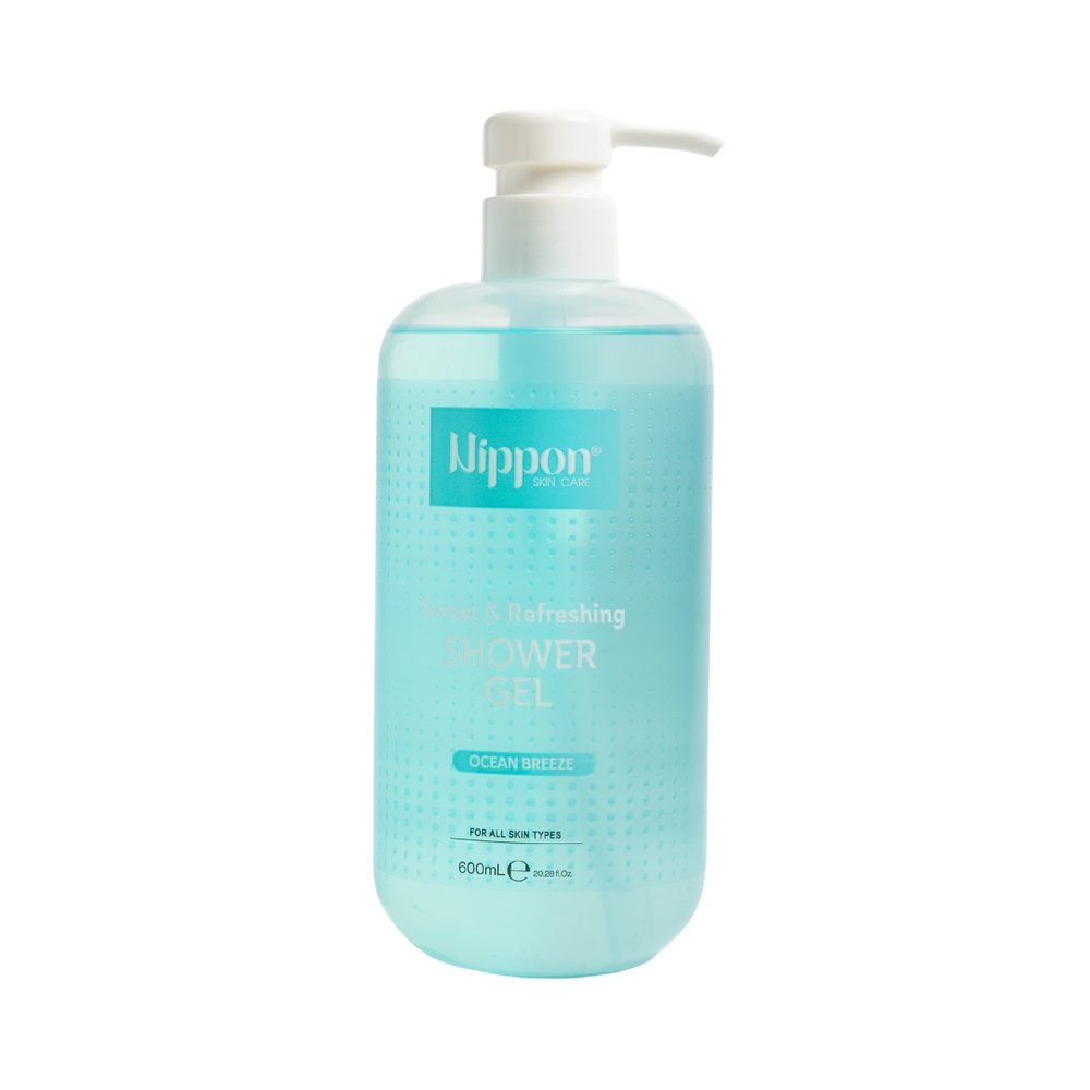 Nippon Sweet & Refreshing Shower Gel Ocean Breeze - 600ml |نيبون جل استحمام سويت آند ريفريشينغ برائحة نسيم المحيط – 600 مل