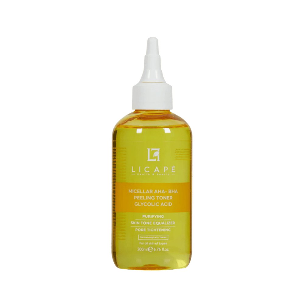 Licape Micellar AHA BHA Peeling Toner Glycolic Acid - 200ml | ليكابي تونر ميسيلار مقشر حمض الجليكوليك - 200 مل
