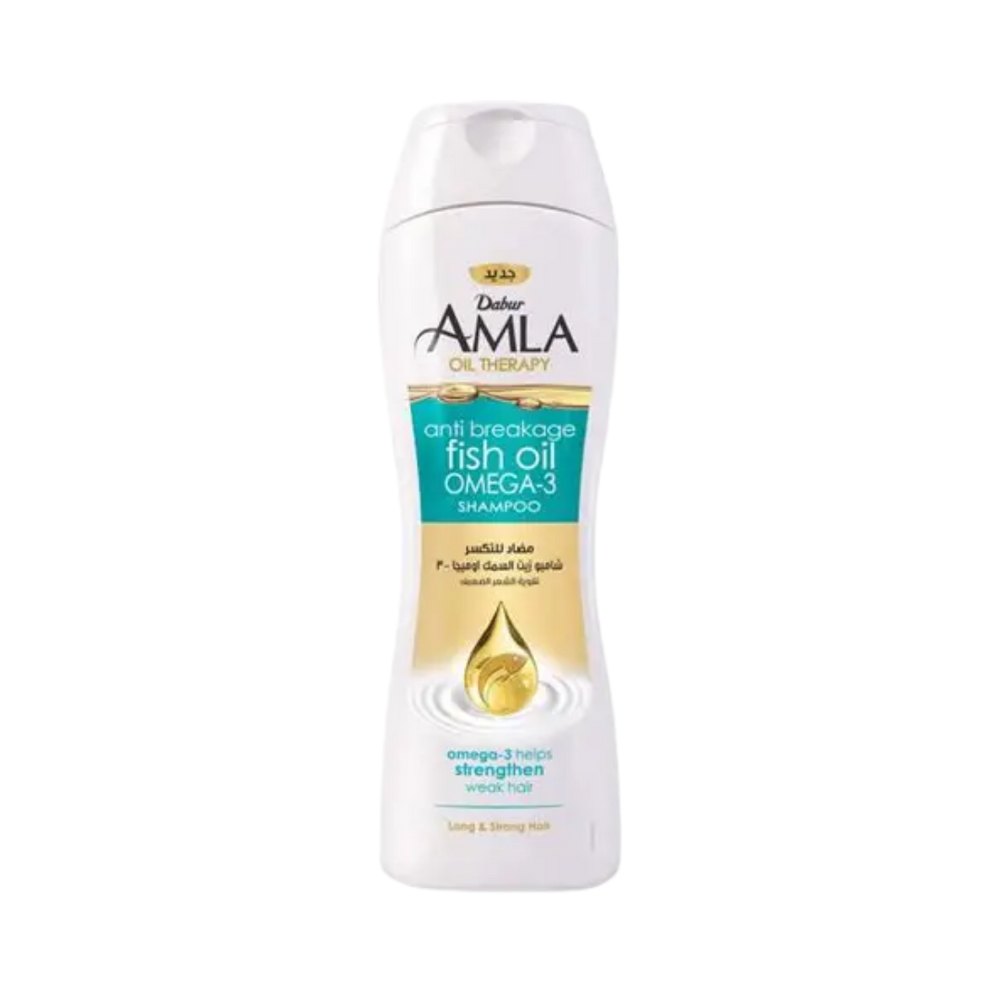 Dabur AMLA Anti Breakage Fish Oil Omega-3 Shampoo - 400 ml | دابر أملا شامبو بزيت السمك و اوميغا 3 ضد التقصف - 400 مل