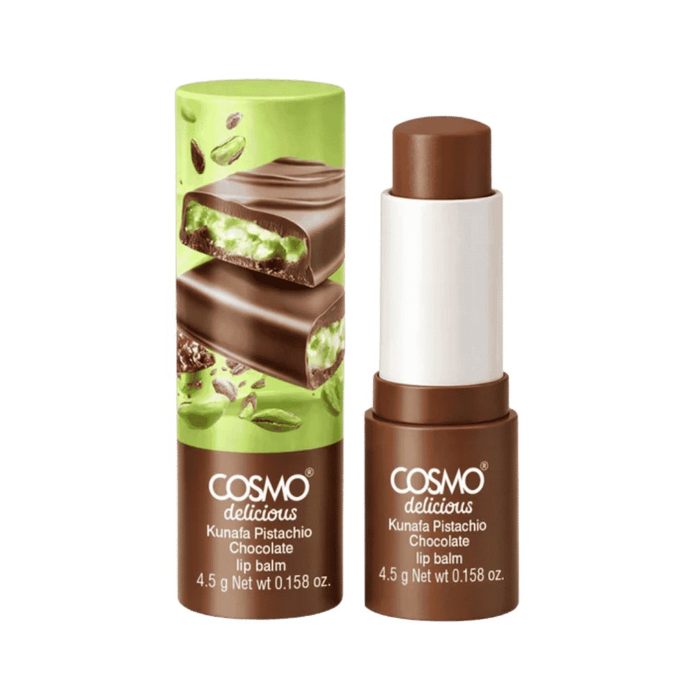 Cosmo Kunafa Pistachio Chocolate Lip Balm - 4.5g | كوزمو مرطب شفاه بطعم كنافة البستاشيو - 4.5غ