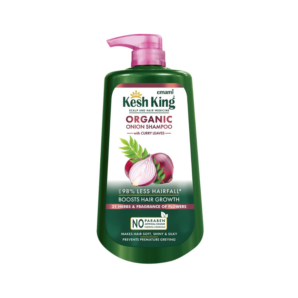 Kesh King Organic Onion Shampoo with Curry Leaves - 1L | كيش كينج شامبو بخلاصة البصل العضوي - 1 لتر