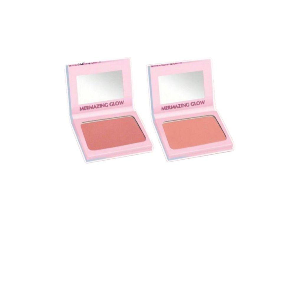 Misslyn Lets Be Mermaids Strobing Powder + Mermazing Glow Strobing Cream - 6x6g | ميسلين مجموعة بلاش للخدود - 6*6 غ