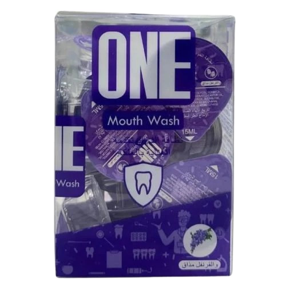 ONE Mouth Wash Carnation - 15ml 20 Capsules | وان غسول للفم منعش بنكهة القرنفل - 20 كبسولة 15 مل