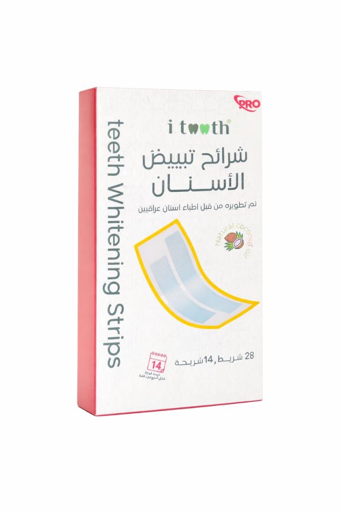 i tooth Teeth Whitening Strips - 14slices | اي توث شرائط تبييض الأسنان - 14 شريحة