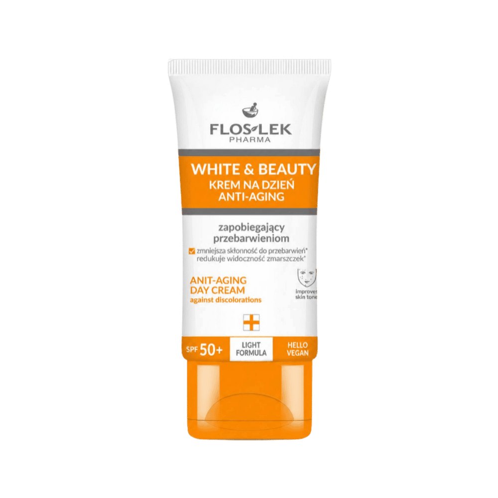 FLOSLEK PHARMA WHITE and BEAUTY Day cream spf+50 - 50ml | فلوسليك فارما كريم النهار للوجه بعامل حماية SPF 50+ - 50 مل