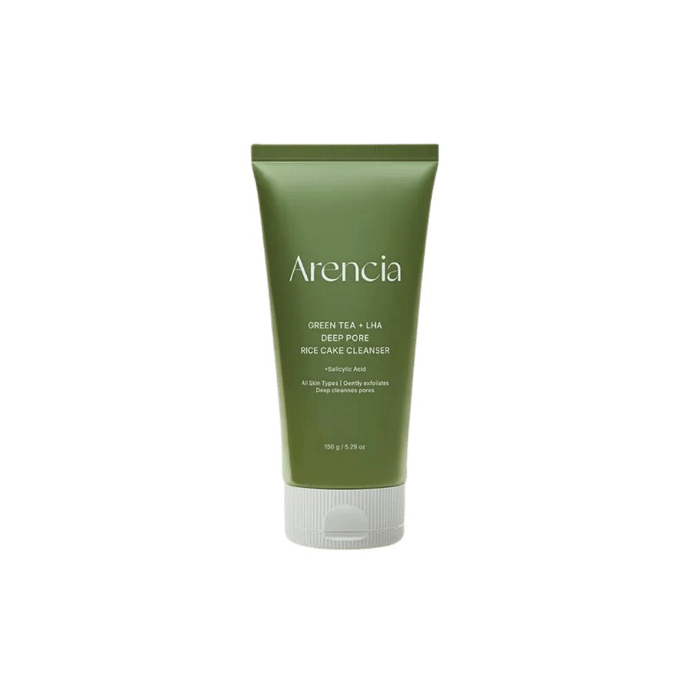 Arencia Green Tea + LHA Deep Pore Rice Cake Cleanser - 150g | ارنيسيا غسول بالشاي الأخضر لتنظيف المسام العميق - 150 غرام