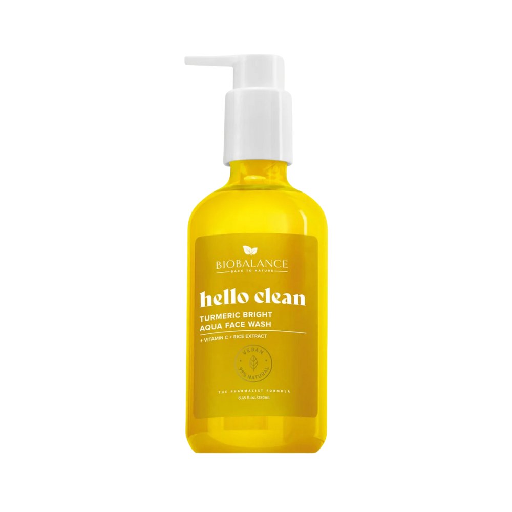 Bio Balance HELLO CLEAN Turmeric Bright Aqua Face Wash - 250ml | بايو بالانس غسول هيلو كلين بالكركم - 250 مل
