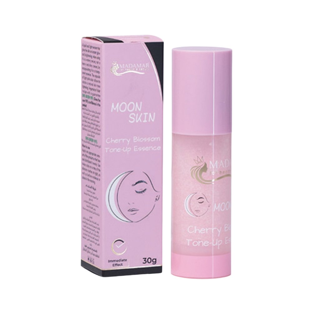 MADAMAR Moon Suin Cherry Blossom Tone Up Essence - 30g | مادامار إيسنس تفتيح وتوحيد لون البشرة بزهر الكرز – 30 غ