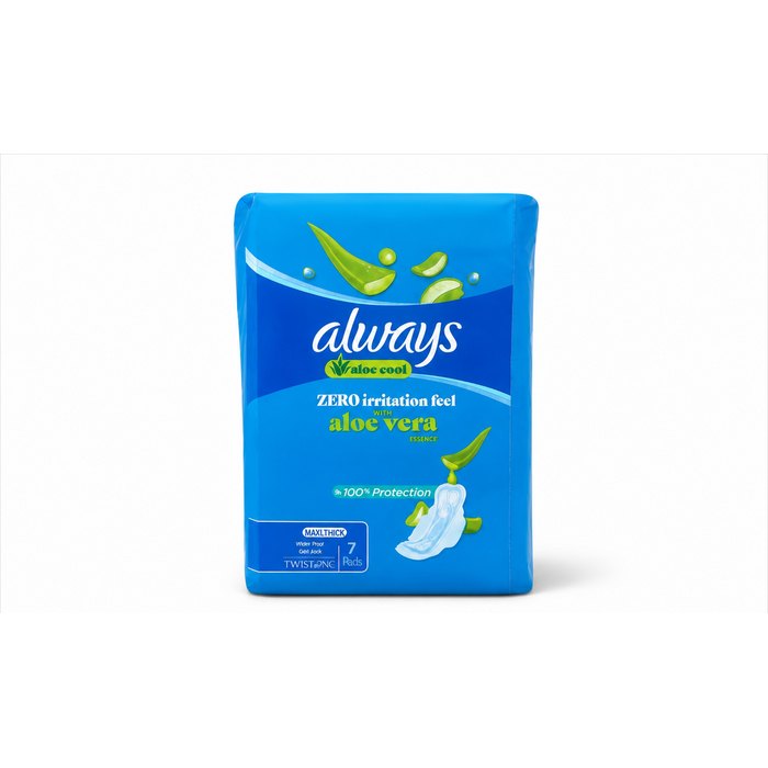 Always Aloe Vera Extra Long pads - 7pcs | أولوليز فوط نسائية حجم كبير - 7 قطع