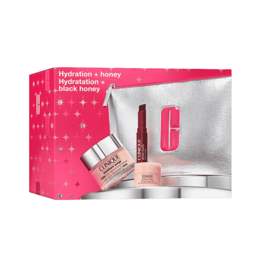 Clinique Hydration + Honey: Skincare + Makeup Set - 100ml | كلينك مجموعة تجمع بين ترطيب البشرة و لمسة مكياج ناعمة - 100مل