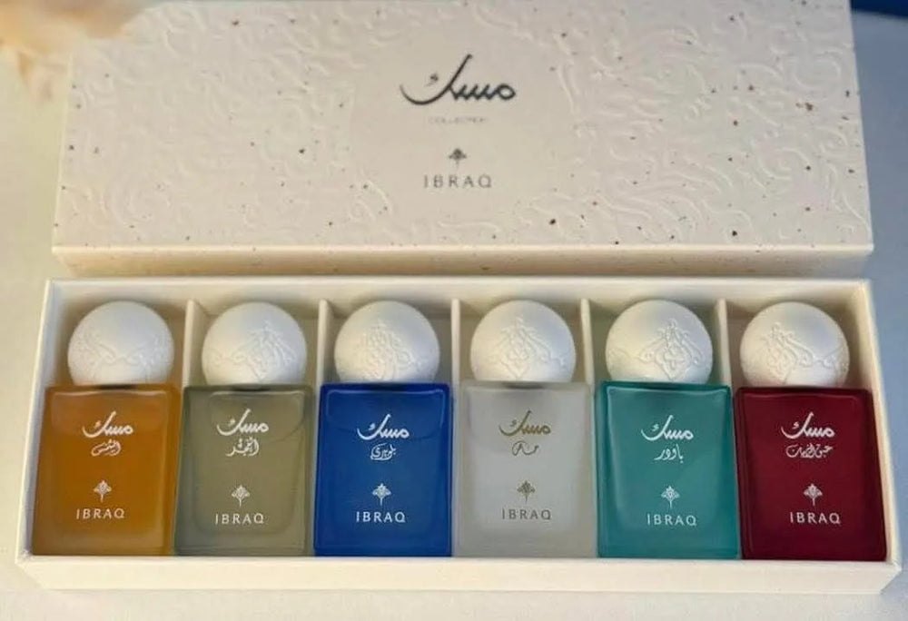 IBRAQ Ibrahim Al-Qurashi Set Mini Musk 6*10 ml | إبراهيم القرشي بوكس مجموعة ميني مسك - 6*10 مل
