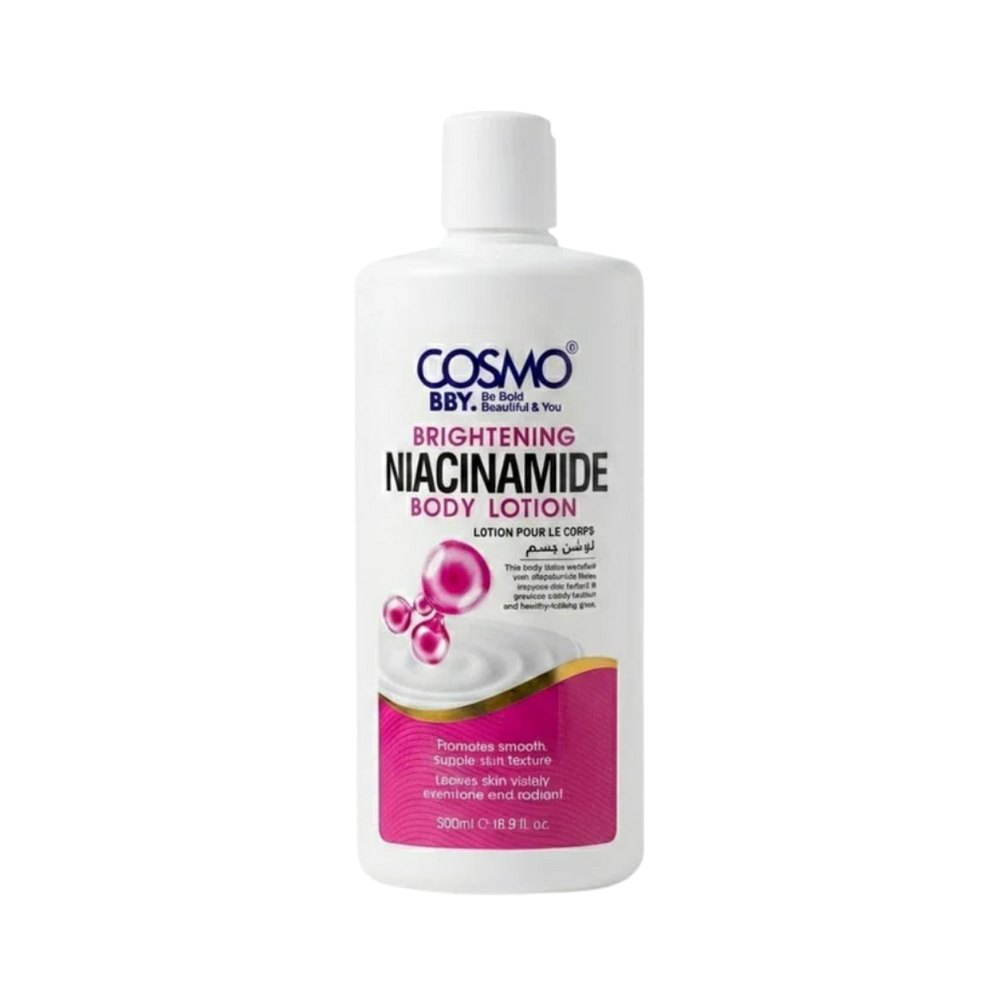 COSMO COSMETICS BBY BRIGHTENING NIACINAMIDE BODY LOTION - 500ml | كوزمو كوزمتكس لوشن للجسم مفتح بالنياسيناميد - 500 مل