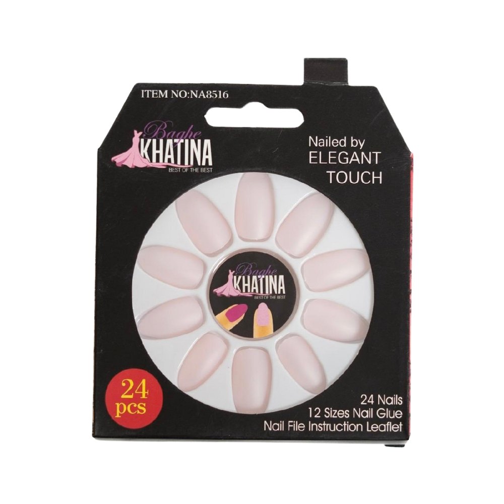 KHATINA Nailed By Elegant Touch 24 Nails 12 Size Nail Glue | خاتينا أظافر صناعية