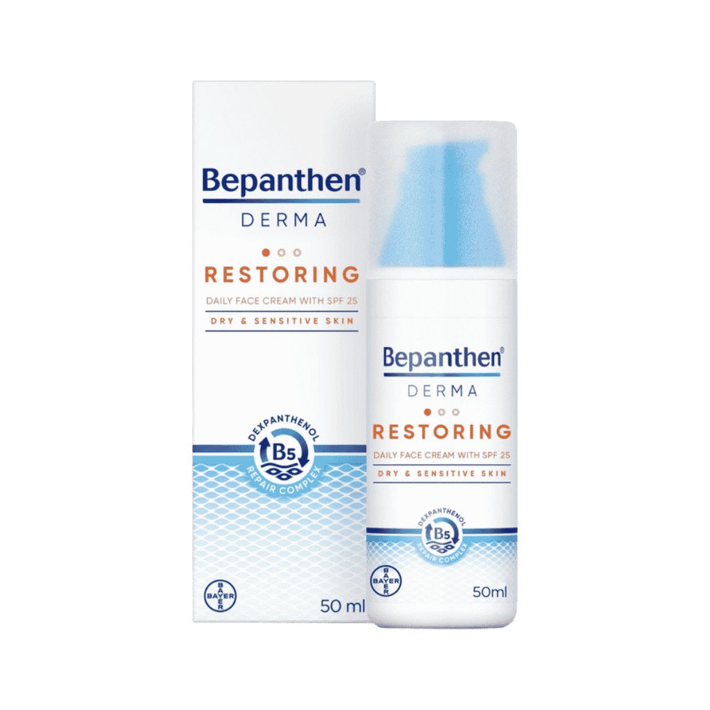 Bepanthen Derma Restoring Daily Face Cream Spf25 - 50ml | بيبانثين كريم وجه يومي مرمم مع SPF 25 - 50مل
