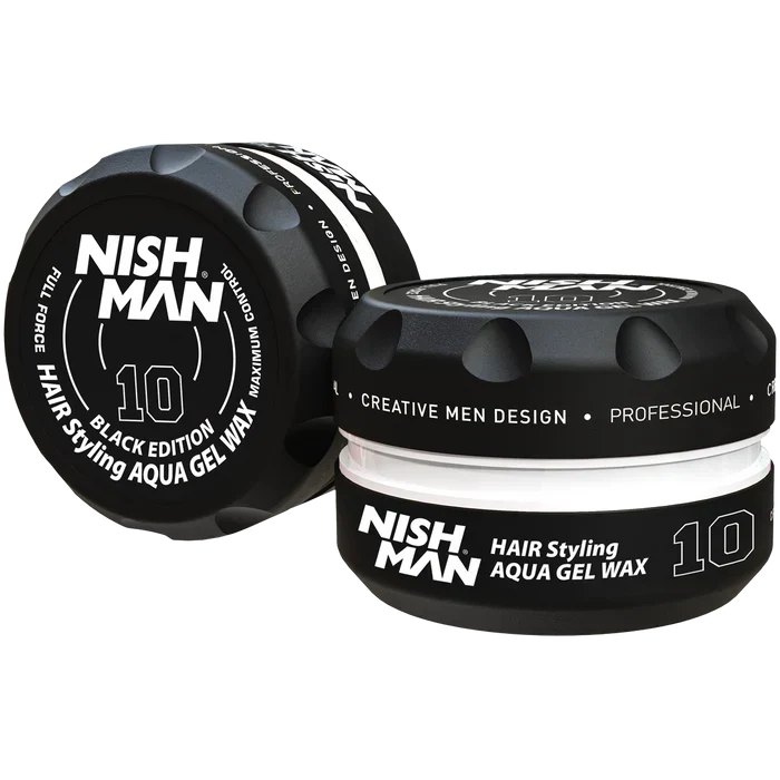 Nish man 10 Hair Styling Aqua Gel Wax - 150ml | نيشمان واكس جل مائي لتصفيف الشعر - 150مل