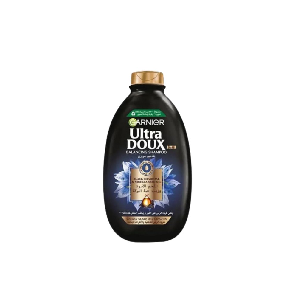 Garnier Ultra Doux Charcoal Shampoo - 400ml | غارنييه شامبو بالفحم الأسود للشعر الباهت - 400 مل