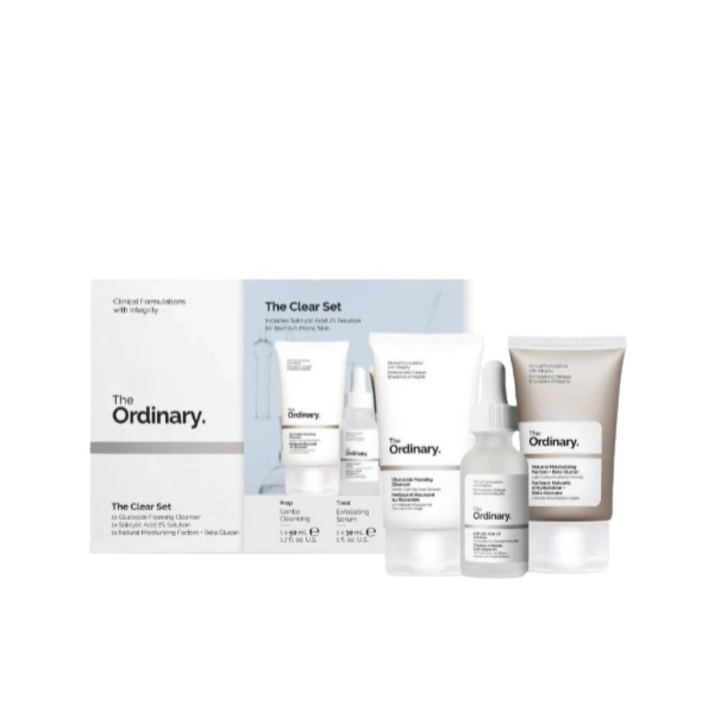 The Ordinary The Clear Set - 3pcs - 50mlx30mlx30ml | ذا أورديناري مجموعة لتنقية البشرة - 3 قطع - 50 مل x 30 مل x 30 مل