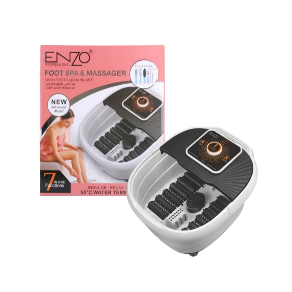 ENZO Foot Spa & Massager Cleansing Foot Kit Indulge Relax Soothe | انزو جهاز تدليك الاقدام