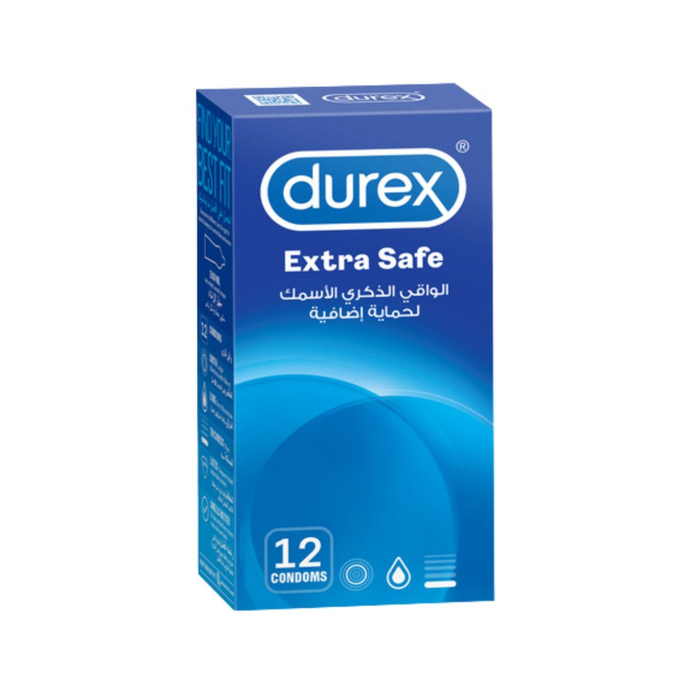 durex Extra Safe Condoms 12 Pieces | ديوريكس واقي ذكري إكسترا سيف - 12 قطعة