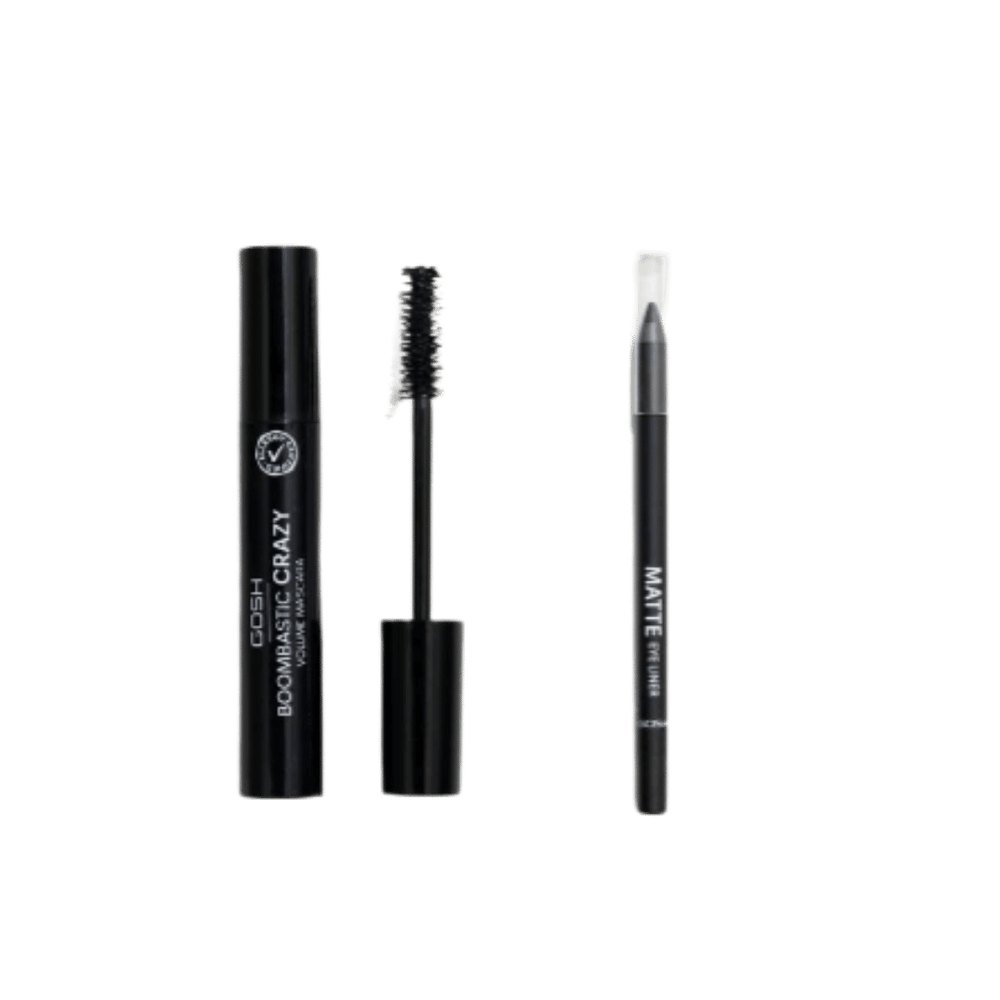 Gosh Boombastic Crazy 001 + Matte Eye Liner 002 Black | جوش ماسكارا + ايلاينر