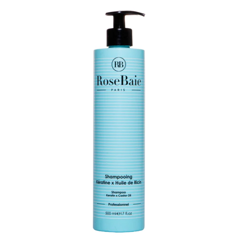 RoseBaie Shampoo Keratin & Castor Oil - 500ml | روزباي شامبو بزيت الخروع و الكيراتين - 500 مل