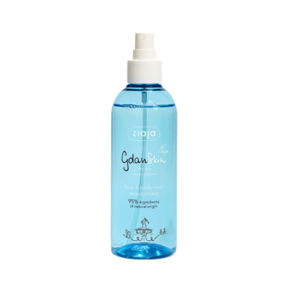 Ziaja GdanSkin Dry Skin Water Balance Face Body Mist Moisturising - 200ml | جايا ميست مرطب للوجه وللجسم للبشرة الجافة - 200 مل